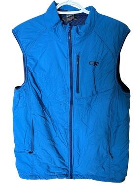 OUTDOOR RESEARCH Men’s Blue Refuge Air Vest Lightweight Quilted Size Large